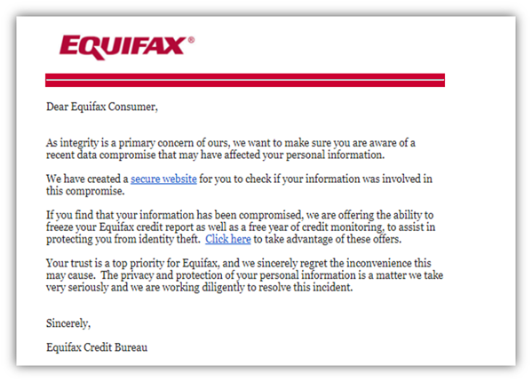 equifax breach settlement email